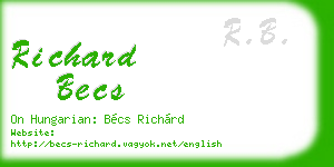 richard becs business card